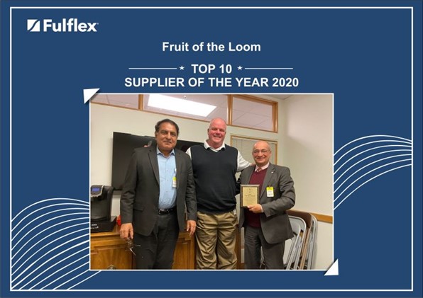 Fruit of the Loom – Top 10 Supplier of the Year 2020